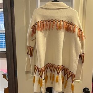 Matilda Jane Cream Fringe Open-Front Sweater Cardigan